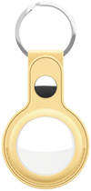 Skórzany brelok KeyBudz Leather Keyring do Apple AirTag (2 Pack) Pastel Yellow (AT2_S1_PYL) - obraz 1