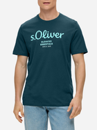 Koszulka męska s.Oliver 10.3.11.12.130.2141458-69D1 L Ciemnoturkusowa (4099975042951) - obraz 1