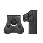 Тактическая пластиковая кобура Amomax для пистолета Glock 17/22/31. Цвет: Черный, AM-G17G2 - изображение 3