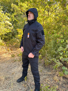 Куртка черная софтшел COMBAT куртка комбат soft-shell флис для силовых структур S 3XL - изображение 3