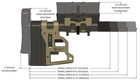 Приклад MDT Skeleton Carbine Stock 9.75’’. Материал - алюминий. Цвет - песочный - изображение 4