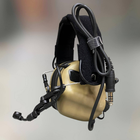 Навушники тактичні Earmor M32, активні, зі знімним мікрофоном та гарнітурою, активні навушники військові, колір – Койот - зображення 6