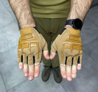 Перчатки тактические Беспальцевые Yakeda, цвет Койот, размер L - изображение 4