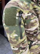 Армійська Кофта флісова Special, тепла, розмір M, Мультикам, шеврони та кишені на рукавах - зображення 3