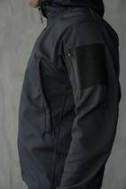 Чоловічий демісезонний Костюм ДСНС Softshell із Липучками під Шеврони темно-синя Куртка та штани XL - зображення 3