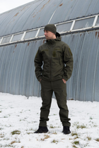Чоловічий демісезонний костюм Softshell з Липучками під Шеврони оливковий колір Куртка і штани M - зображення 1