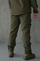 Чоловічий демісезонний костюм Softshell з Липучками під Шеврони оливковий колір Куртка і штани XL - зображення 5