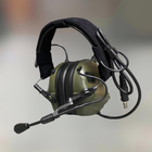 Наушники тактические Earmor M32, активные, со съёмным микрофоном и гарнитурой, цвет – Олива - изображение 3