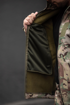 Мужской костюм Softshell на флисе Куртка с капюшоном + Брюки / ветрозащитная форма цвет мультикам 3XL - изображение 10