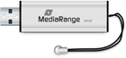 Pamięć flash USB MediaRange 128GB USB 3.0 Black/Silver (4260283118878) - obraz 3