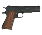 Пістолет Кольт металевий чорний стріляє пластиковими 6 мм кулями з коричневою накладкою - зображення 6