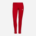 Legginsy sportowe damskie adidas W 3S Leg H07772 XXS/S Czerwone (4064054016277)