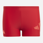 Dziecięce kąpielówki bokserki dla chłopca Adidas 3 Bar Log Boxer IC4739 116 cm Czerwone (4066745149387) - obraz 1