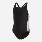 Dziecięcy strój kąpielowy jednoczęściowy na basen dla dziewczynki Adidas Fit Suit 3S Y DQ3319 116 cm Czarny (4060515092149) - obraz 1