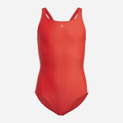 Dziecięcy strój kąpielowy jednoczęściowy na basen dla dziewczynki Adidas Fit Suit 3S Y GQ1143 110 cm Czerwony (4064044022806) - obraz 1