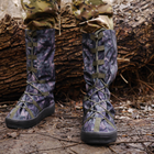 Тактичні водовідштовхувальні військові бахіли гамашіі для взуття від дощу та грязі для захисту на берці Темний піксель M ( 39-41 розмір) - изображение 4