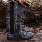 Тактичні водовідштовхувальні військові бахіли гамашіі для взуття від дощу та грязі для захисту на берці Темний піксель L ( 42-45 розмір) - изображение 7