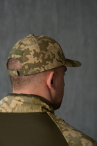 Чоловіча кепка з липучкою під шеврон колір піксель / Спортивна Бейсболка піксель M - зображення 4