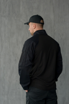 Мужской крепкий Убакс цвет черный с высоким воротником на молнии / Плотная Боевая Рубашка рип-стоп 46 - изображение 8
