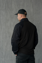 Мужской крепкий Убакс цвет черный с высоким воротником на молнии / Плотная Боевая Рубашка рип-стоп 52 - изображение 8
