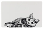 Килимок під миски для кішок Trixie Zentangle 44 x 28 см (4011905247885) - зображення 1