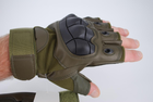 Перчатки тактические без пальцев термостойкие 9069_XL_Olive - изображение 2