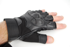 Тактичні рукавички без пальців термостійкі 9069_L_Black - зображення 2
