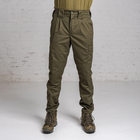 Брюки мужские Горка олива, брюки с усиленными коленями и резинкой под коленом 54 - изображение 1