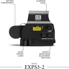 Коліматорний приціл EOTech EXPS3-2 65MOA / 1MOA сітка з 2 точками, сумісний з ПНБ - зображення 4