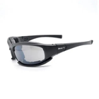 Захисні військові тактичні окуляри з поляризацією Daisy X7 Black + 4 комплекти лінз - зображення 3