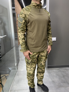 Армійська Кофта Убакс, Український піксель, розмір L, зі вставками під лікті, Wolftrap, тактична сорочка - зображення 8