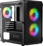 Obudowa Logic Concept Portos Mesh+Glass ARGB fans 3x120 mm Black (AM-PORTOS-10-0000000-0002) - obraz 3