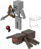 Набір фігурок Mattel Minecraft Skeleton Spiders Jockey (0194735111275) - зображення 3