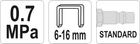 Степлер пневматичний YATO 6-16 х 12.7 мм (YT-09201) - зображення 4