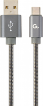 Kabel Cablexpert USB do USB Type-C 1 m metaliczno-szary (CC-USB2S-AMCM-1M-BG) - obraz 1