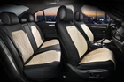 Накидки чехлы на сидения автомобиля из Алькантары 3D Elegant Modena Бежевые 700 134