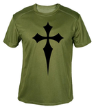 Футболка потовідвідна армійська ЗСУ з принтом "Хрест" в оливі S - зображення 1