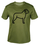 Футболка потовідвідна армійська ЗСУ з принтом "Стоячий собака" в оливі M - зображення 1