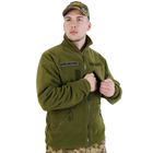 Тактична Кофта Флісова Оливкова для Військовослужбовців з Липучками (Велкро Панелі) S - зображення 1