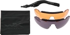 Защитные баллистические очки Wiley X Saber Advanced 3 линзы (Grey/Rust/Vermilion) Black (9300001) - изображение 6