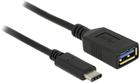Adapter Delock USB Type-C - USB Type-A 0.15 m Black (4043619656349) - obraz 2