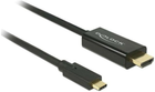 Kabel Delock USB Type-C – HDMI 1 m Black (4043619852581)