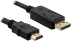 Kabel ShiverPeaks DisplayPort – HDMI 3 m Black (77493-2) - obraz 1