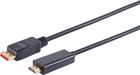 Kabel S-Conn DisplayPort – HDMI 2 m Black (10-71035) - obraz 1