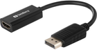 Adapter Sandberg DisplayPort - HDMI Sandberg 0.2 m Black (5705730508288) - obraz 1