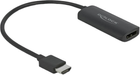 Adapter Delock HDMI - DisplayPort 0.18 m Black (4043619642137) - obraz 1