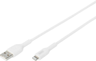 Kabel Digitus USB Type-A - Lightning 2 m White (DB-600106-020-W) - obraz 1