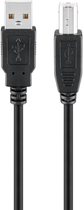 Kaбель Goobay USB Type-A - USB Type-B 5 м Black (4040849689024) - зображення 1