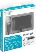 Adapter Digitus USB Type-C – HDMI/USB Type-C/USB Type-A Black (DA-70855) - obraz 4