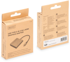 Adapter Digitus USB Type-C – 2 x HDMI 0.18 m Grey (DA-70828) - obraz 3